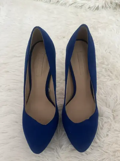 Zapatos de Tacón Azul Mujer Elegantes - miniatura 1