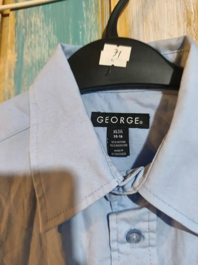 Camisa azul de niño George talla XL - 4
