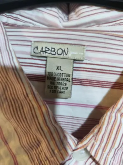 Camisa de rayas para hombre Carbon XL - miniatura 4