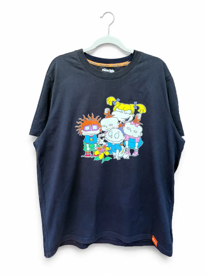 Polera negra Nick 90s con estampado Rugrats - 1
