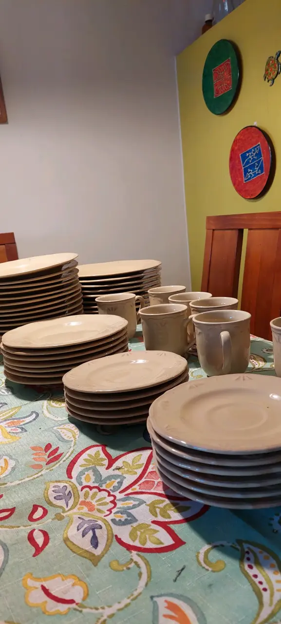 Juego de vajilla de cerámica Thomson beige - 1