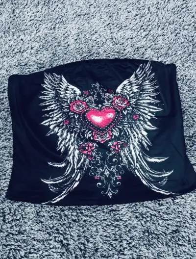 Top Y2K Heart Wings - miniatura 1