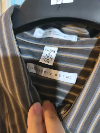 Camisa de rayas Geoffrey Beene XXL - miniatura 2