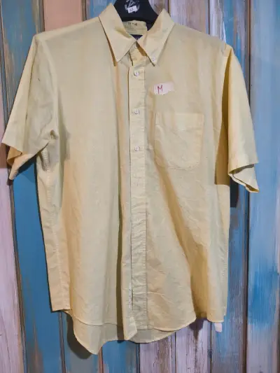 Camisa amarilla manga corta Lands' End talla M - miniatura 1