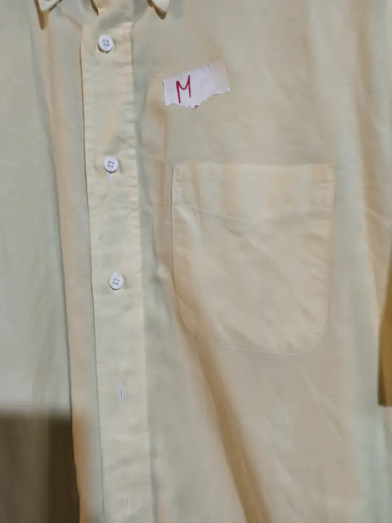 Camisa amarilla manga corta Lands' End talla M - 2