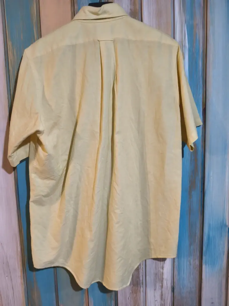 Camisa amarilla manga corta Lands' End talla M - 5