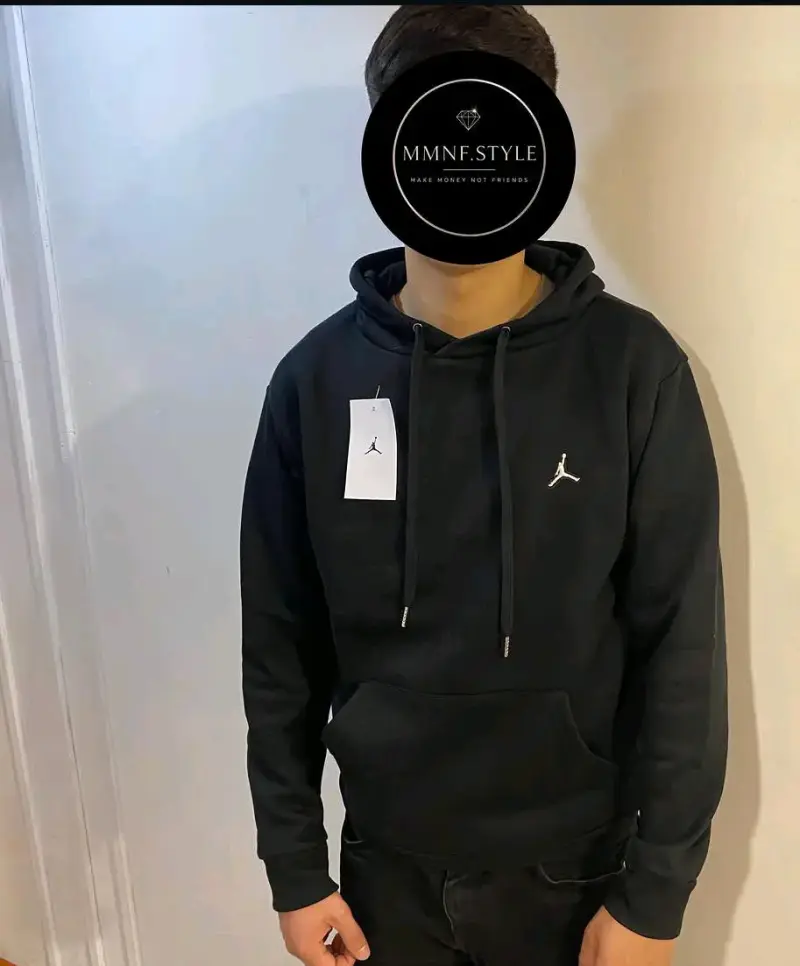 Polerón negro con capucha Jordan para hombre