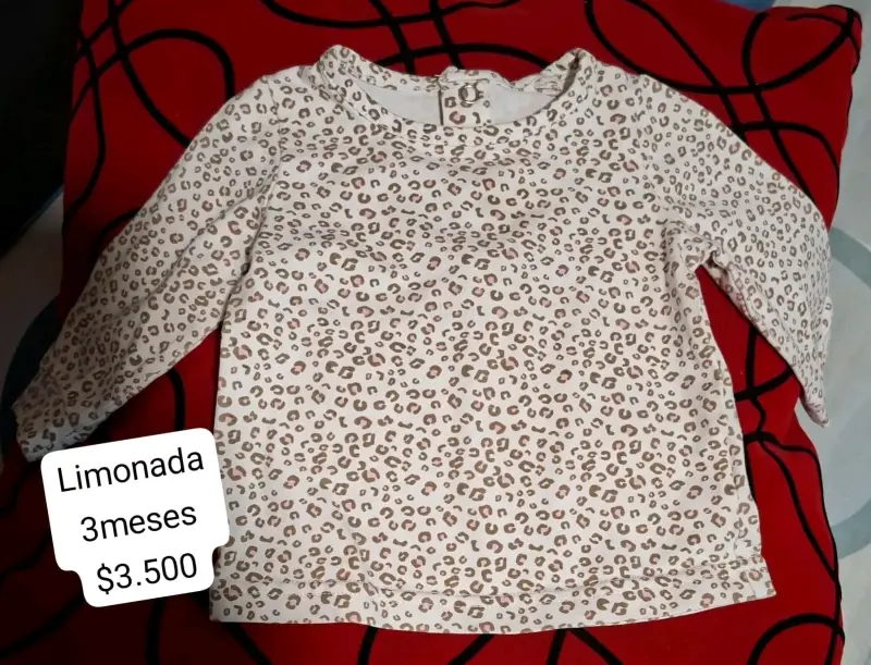 Polera de bebé estampado animal print Limonada 3 meses