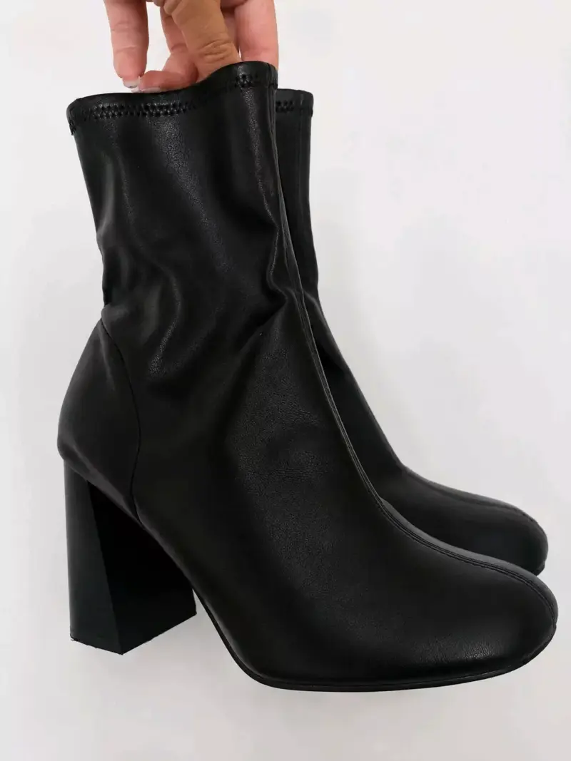 Botines de cuero negro Topshop - 1