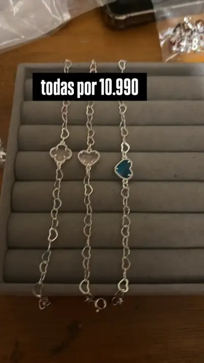 Pulseras de plata 925 con dijes variados - miniatura 1