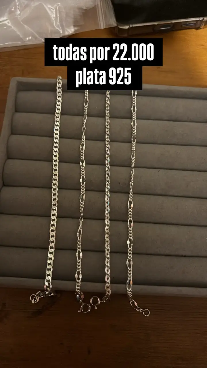 Pulseras de plata 925 con dijes variados - 3
