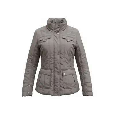 Chaqueta acolchada gris para mujer - miniatura 1
