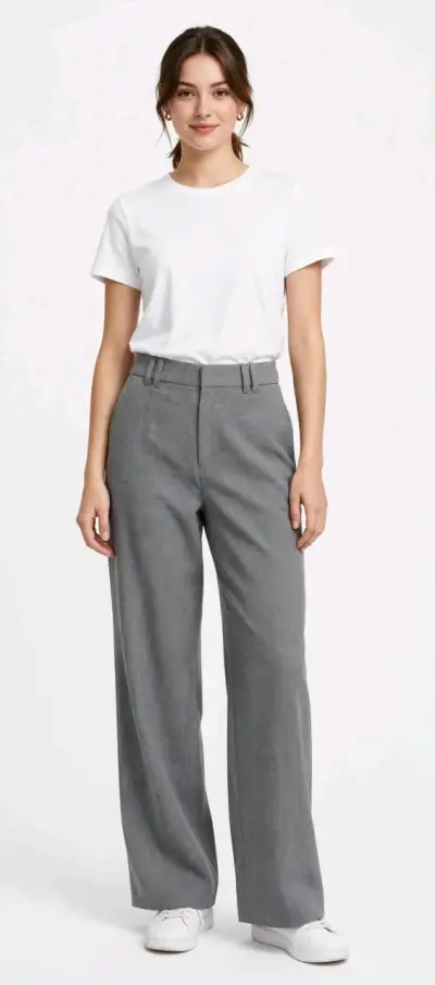 Pantalon gris de vestir de mujer - miniatura 1