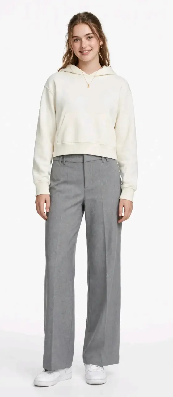 Pantalon gris de vestir de mujer - 4