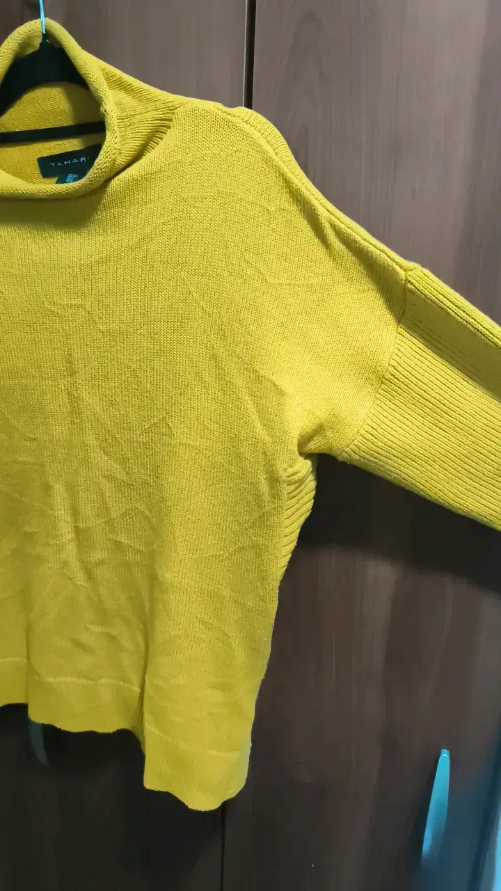 Suéter amarillo de lana Tahari talla L - 2