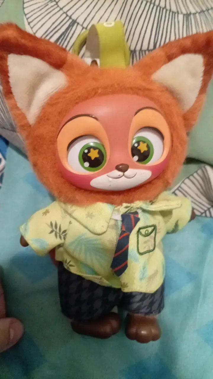 Peluche de zorro con camisa y corbata - 1