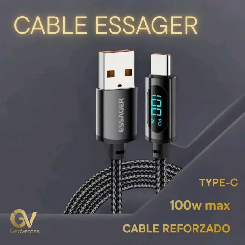 Cable USB-C Essager 100W Reforzado - 1