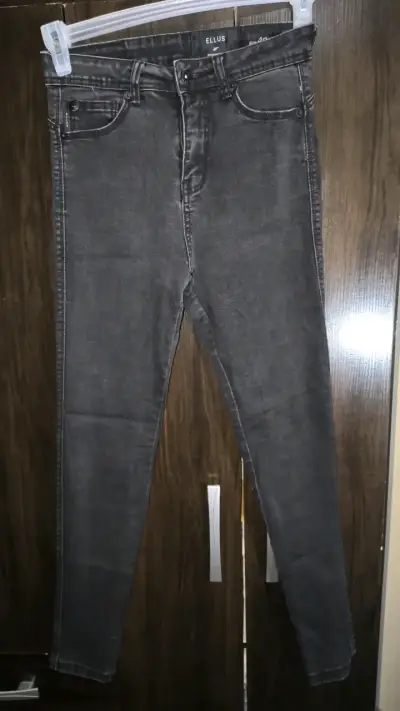 Jeans negros ajustados Ellus para mujer - miniatura 1