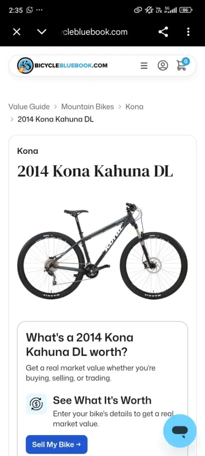 Bicicleta de Montaña Kona Kahuna DL 2014 - miniatura 1