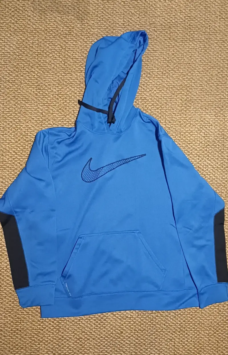 Polerón con capucha azul Nike L - 1