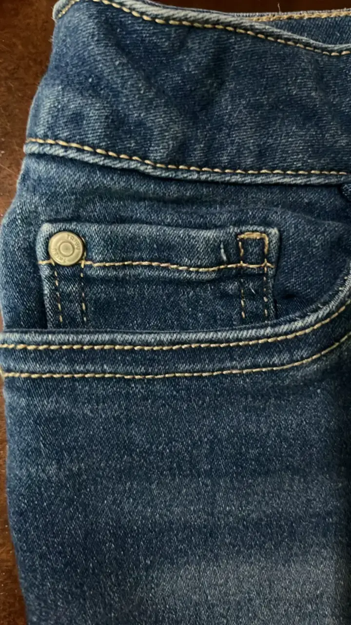 Shorts de mezclilla para niña con encaje Tribu - 4