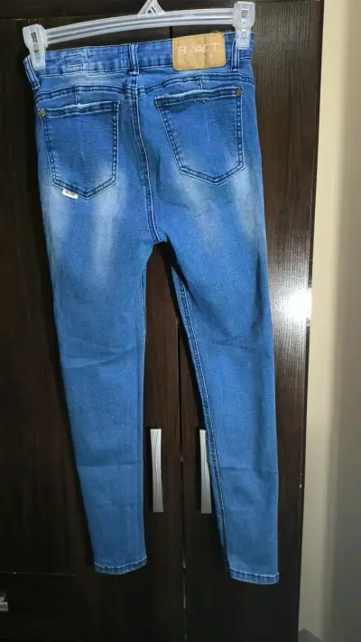 Jeans ajustados azul para mujer - miniatura 2