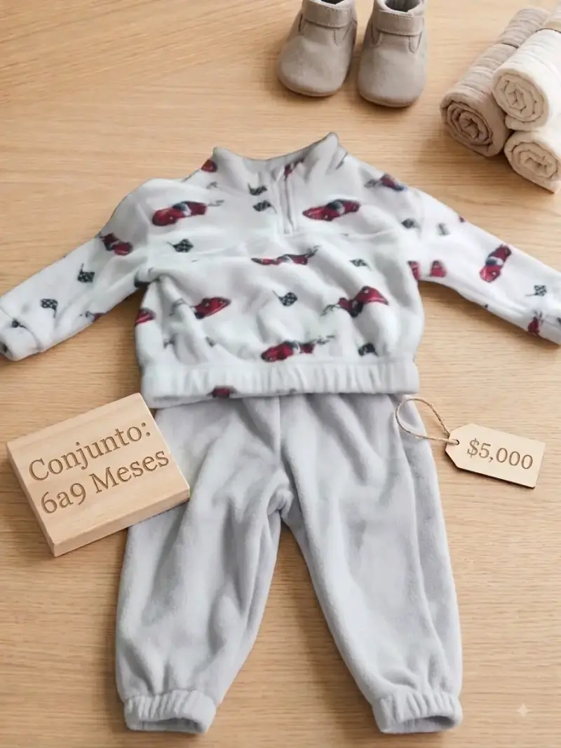 Conjunto de bebé 6 a 9 meses con diseño de autos