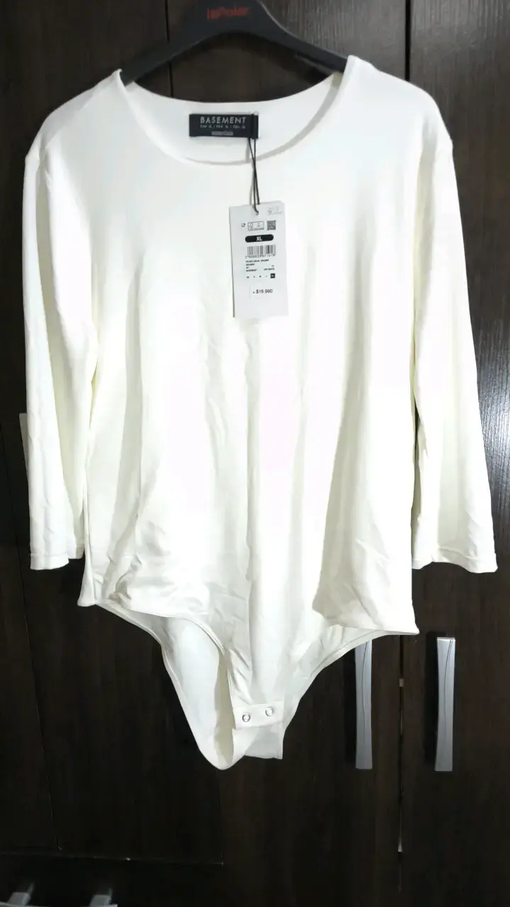 Body blanco de manga larga Basement talla XL - 1