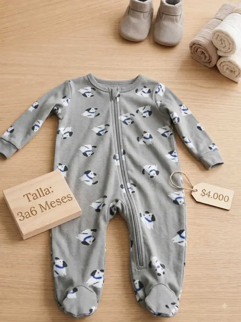 Pijama de bebé con estampado de perritos