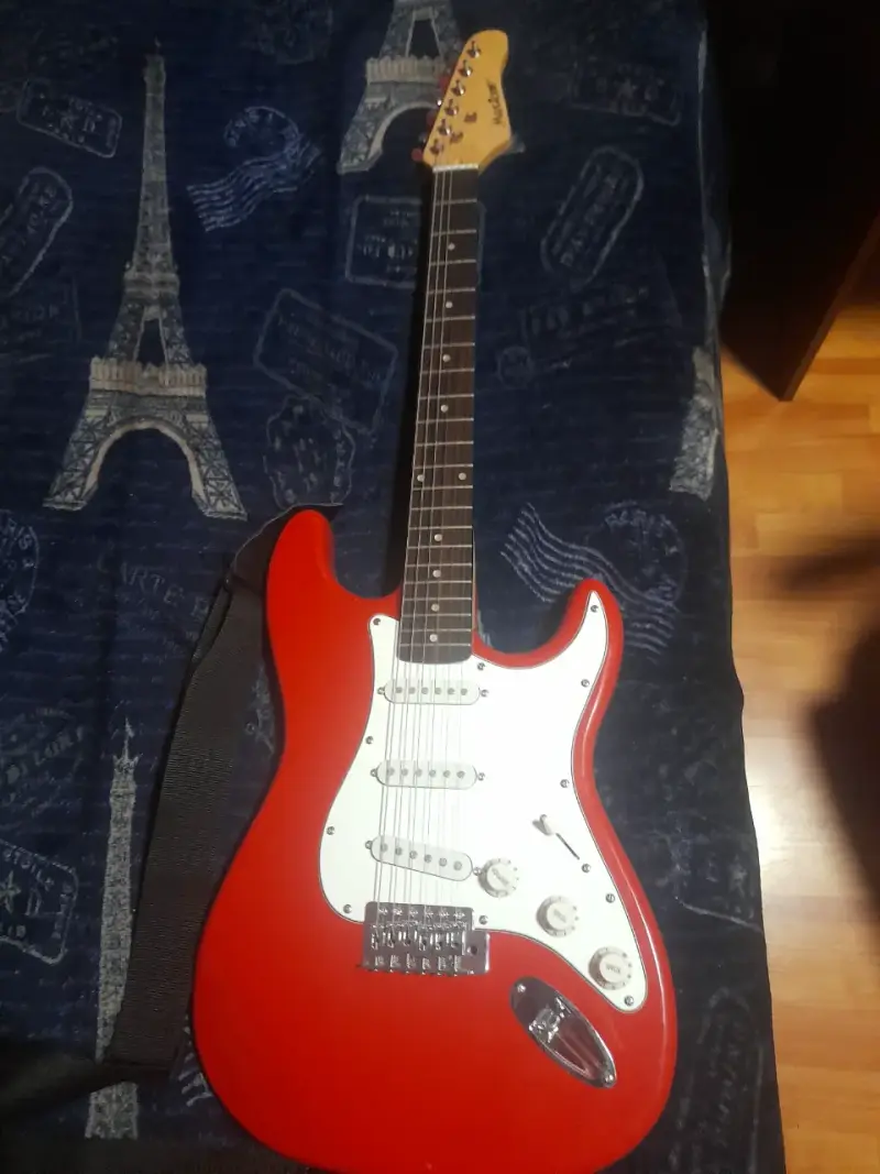 Kit Guitarra Eléctrica Maxtone Roja - 1
