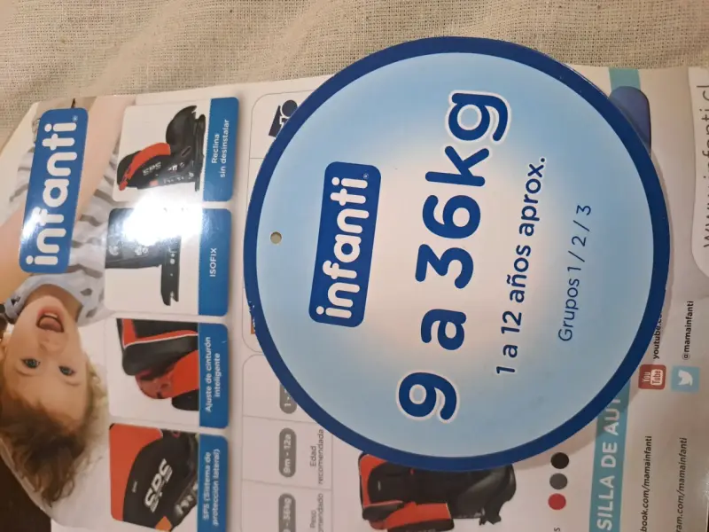 Silla de auto Infanti isofix protección later - 2