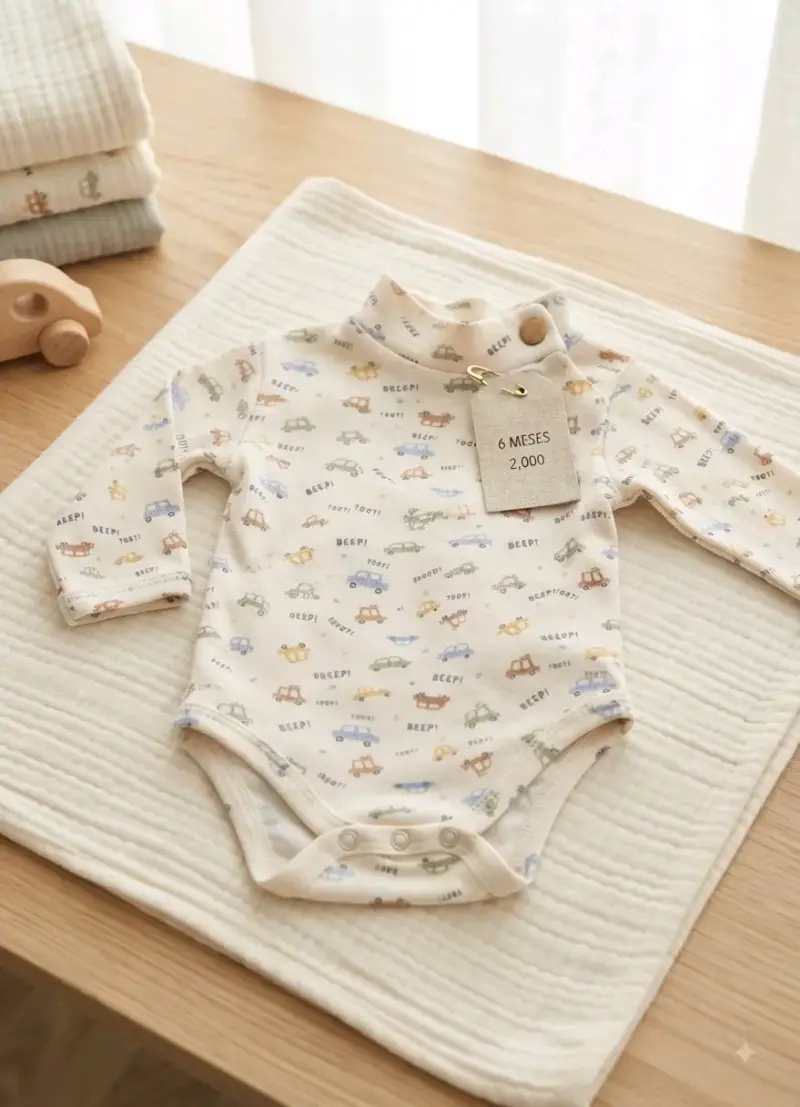 Body de bebé estampado de autos 6 meses