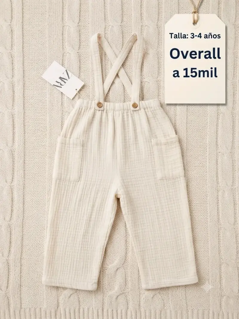 Overall infantil beige talla 3-4 años