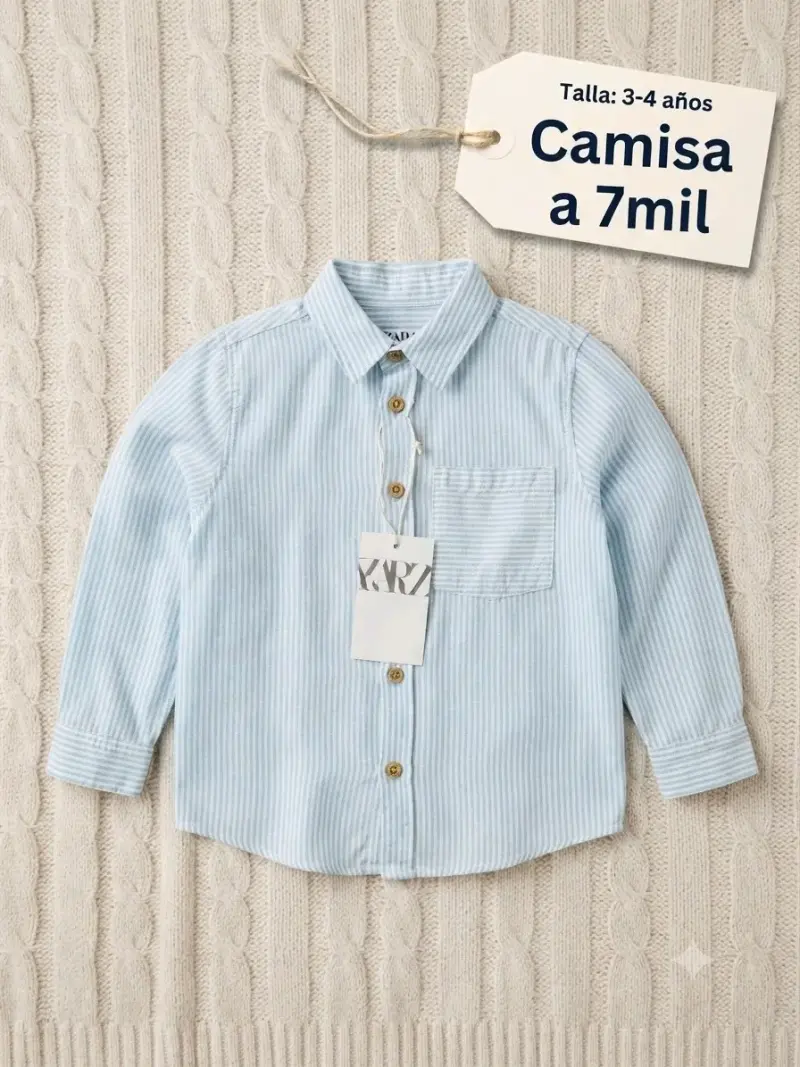 Camisa infantil a rayas talla 3-4 años