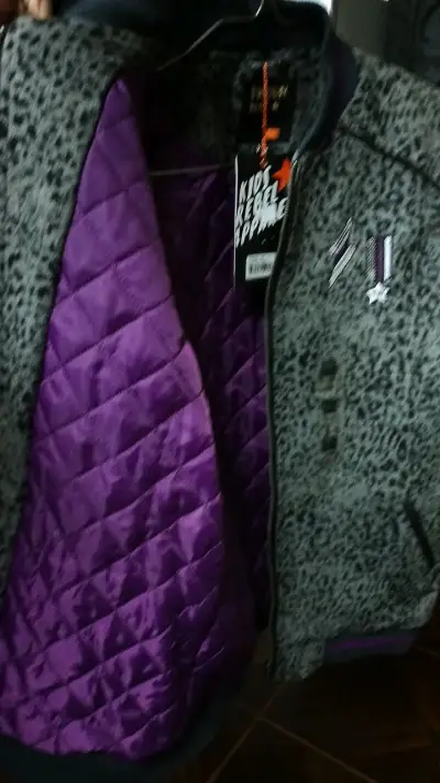 Chaqueta de Leopardo para Niños con Forro Morado - miniatura 3