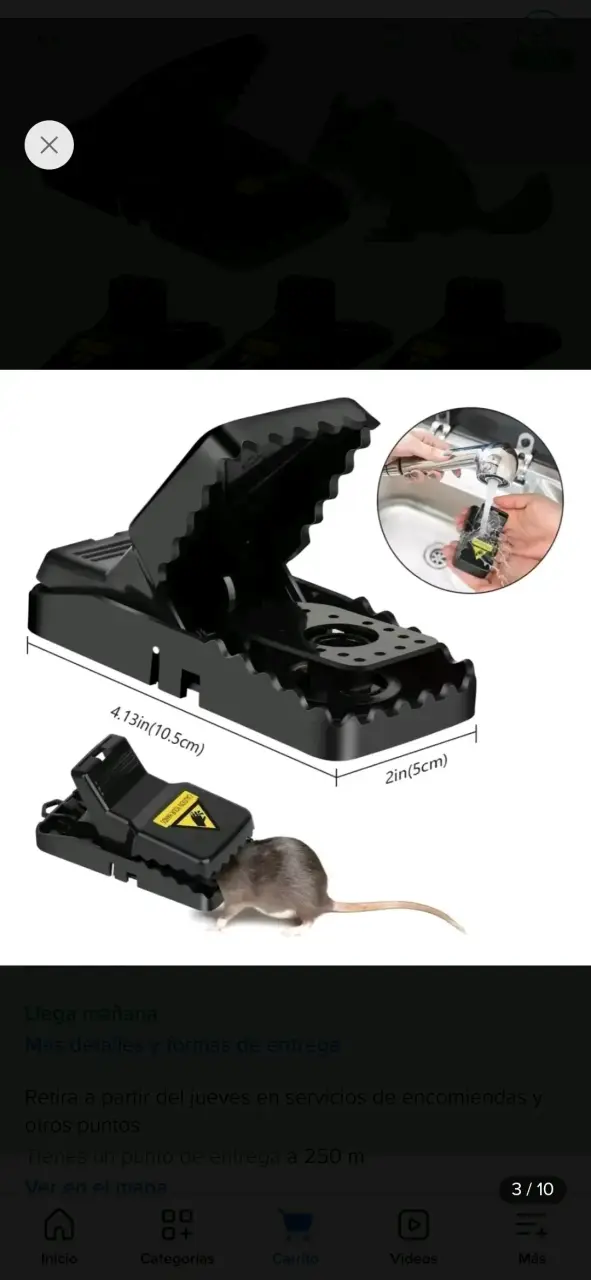 Trampa para Ratones Reutilizable de Plástico - 1