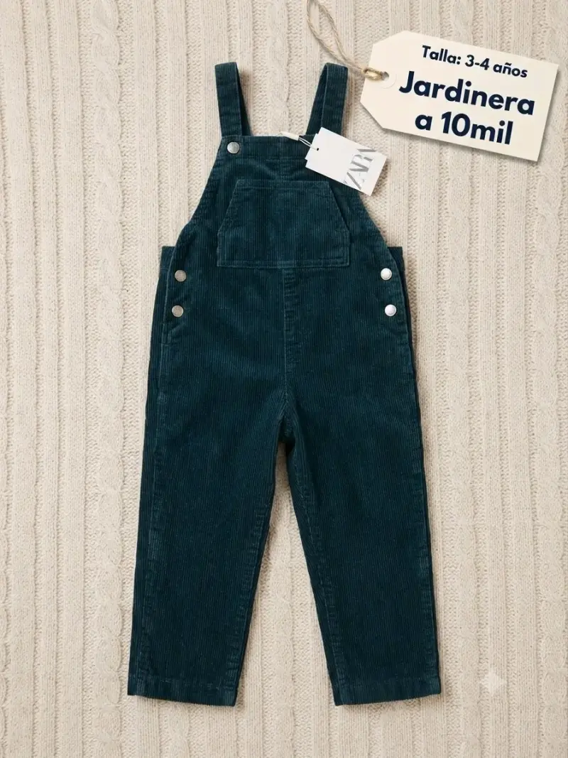 Jardinera de pana para niños talla 3-4 años
