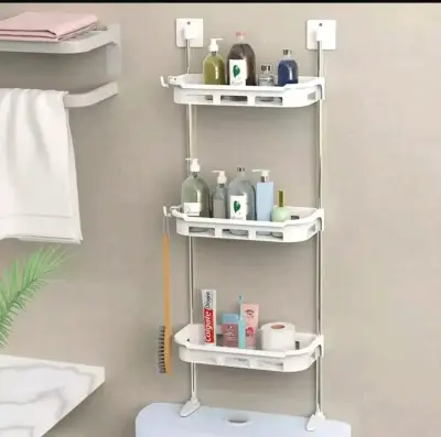 Estante de baño ajustable con tres niveles - miniatura 1