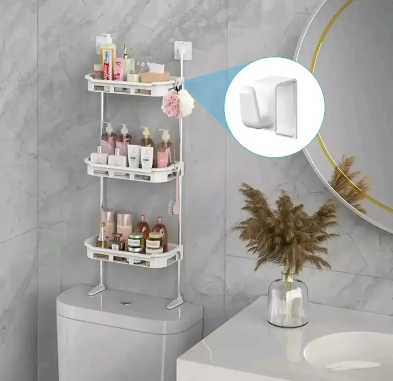 Estante de baño ajustable con tres niveles - 3