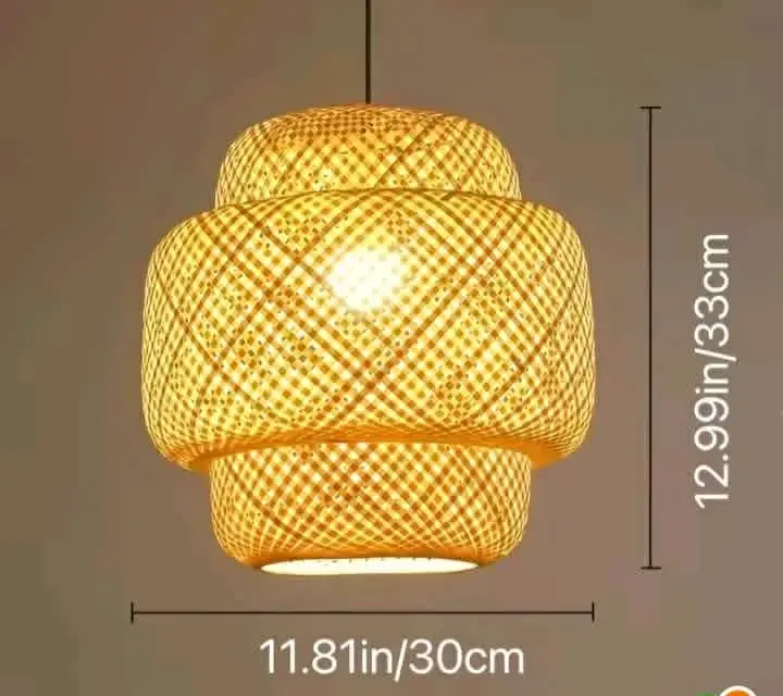 Lámpara colgante de mimbre estilo moderno - 1