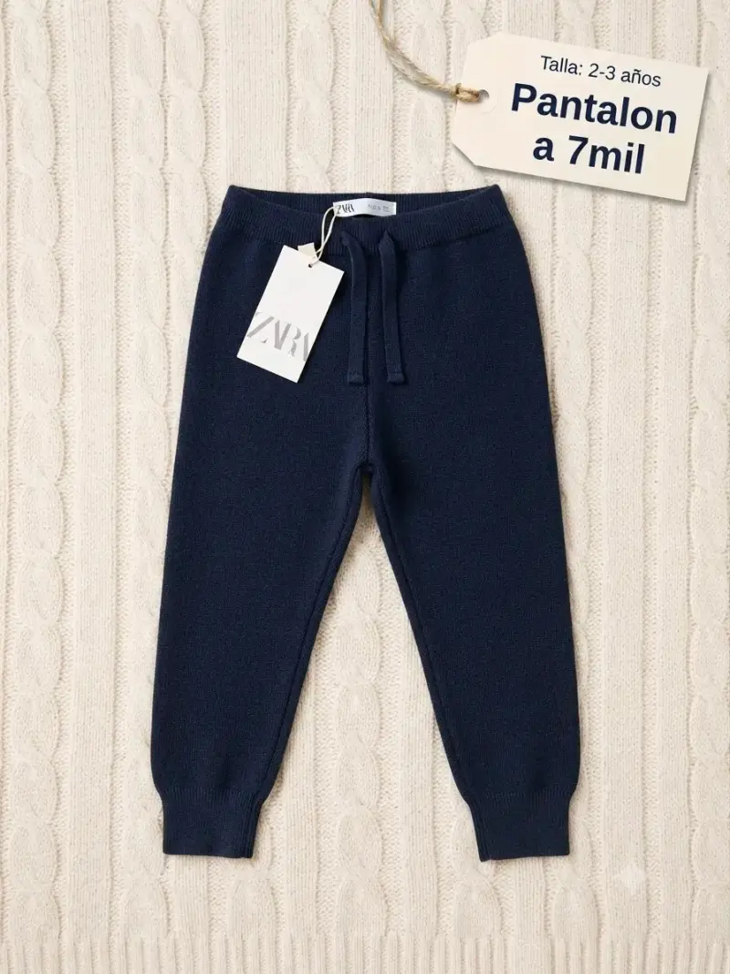 Pantalón de niño azul marino Zara talla 2-3 años