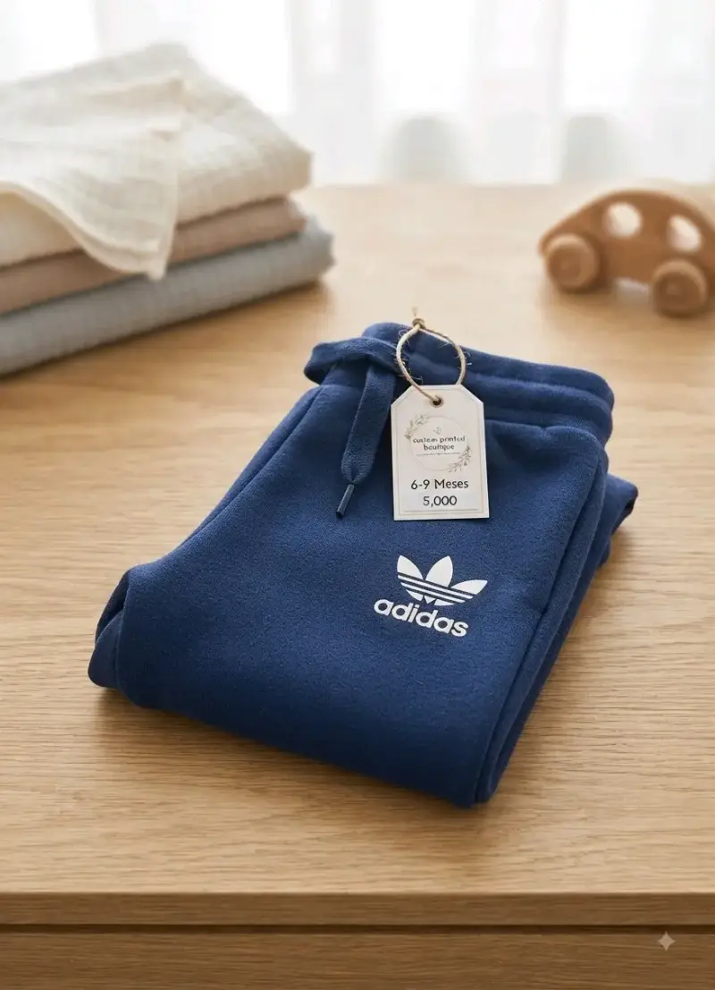 Pantalones de bebé Adidas azul 6-9 meses