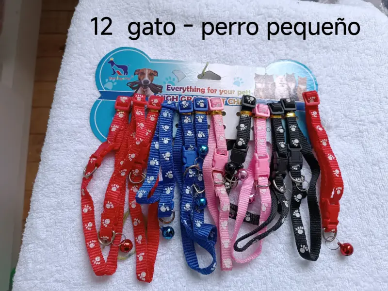 Set de 12 collares para gato o perro pequeño