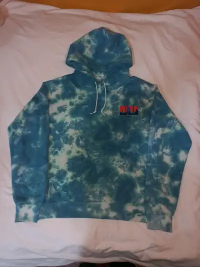 Polerón con capucha tie-dye azul - miniatura 1