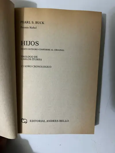 Libro Hijos de Pearl S. Buck Edición Andrés Bello - miniatura 2