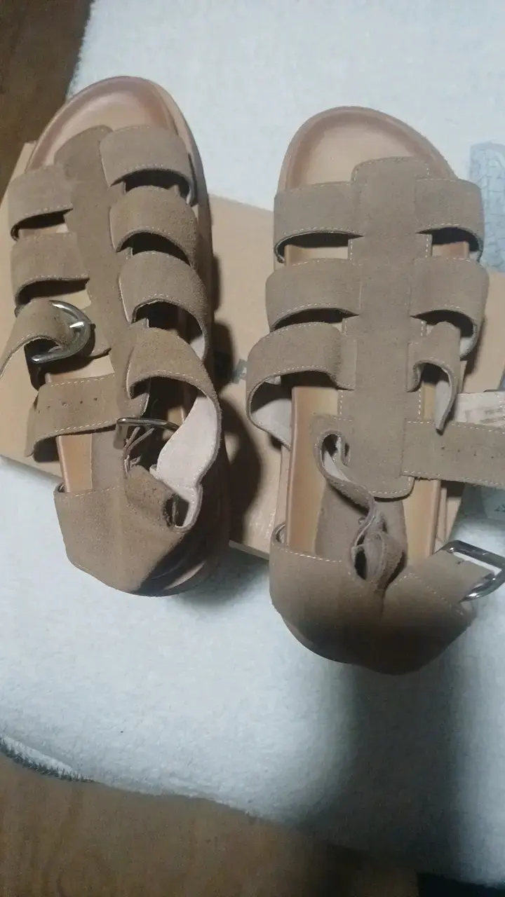 Sandalias planas beige de mujer - 3