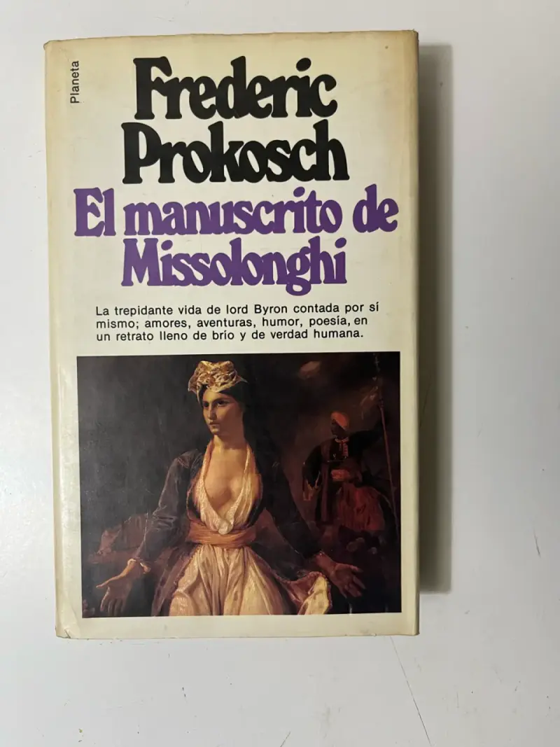 Libro 'El manuscrito de Missolonghi' de Frederic Prokosch - 1