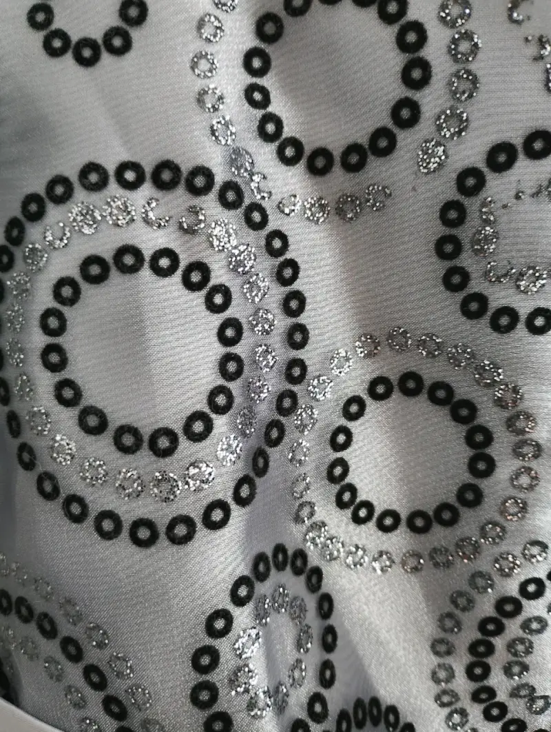 Vestido de fiesta para niña con lazo y estampado circular - 4
