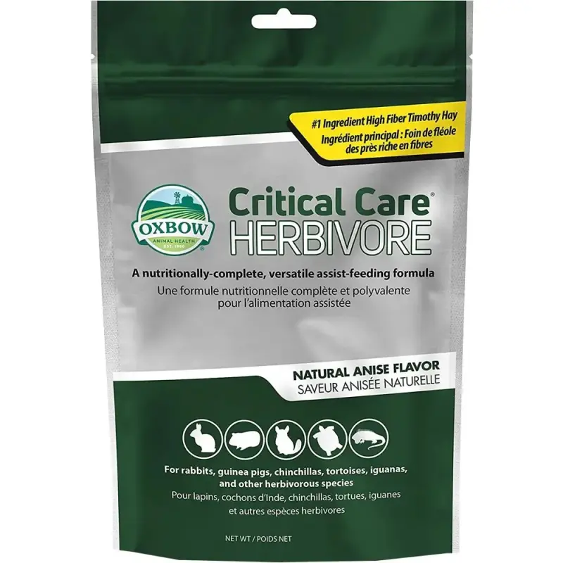 Alimento Oxbow Critical Care Herbivore Anís 36g