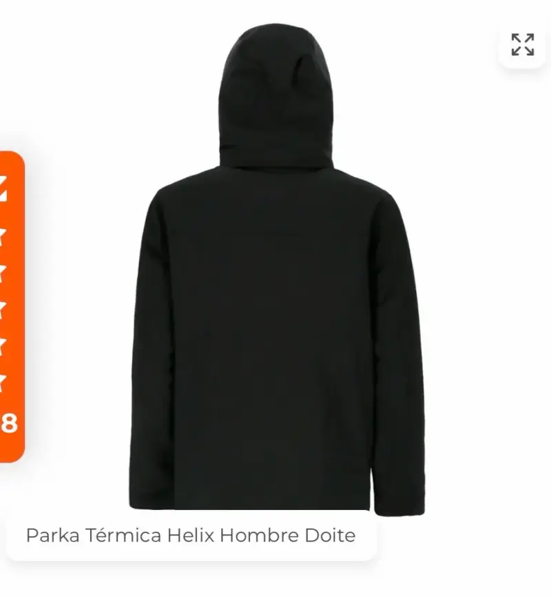 Parka Negra (L) para Hombre Doite - 3